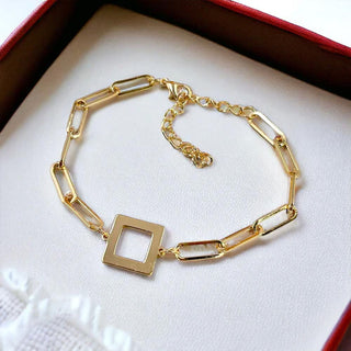 Golden Plated Square Anklet
