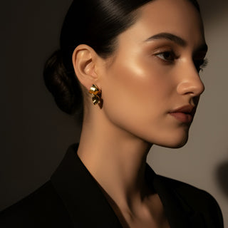 Sculpted Twist Stud Earrings