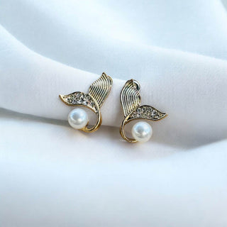 Fish Tail Golden Earrings – Elegant Party Jewellery for Women