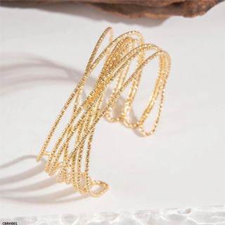 Golden Hand Cuff Bracelet for Women - Golden Plated Jewellery