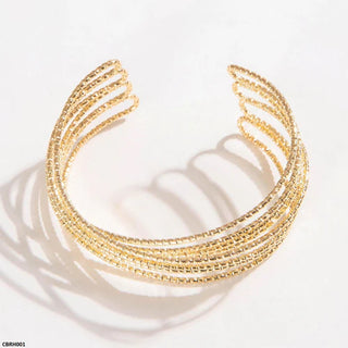 Golden Hand Cuff Bracelet for Women - Golden Plated Jewellery