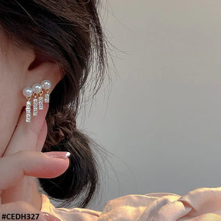 Golden Plated Pearl Ear Drops Earrings – Classic Jewellery for Women