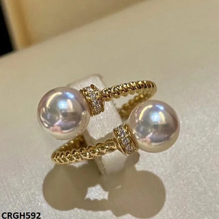 Pearl Ring for Women – Adjustable Golden Plated Casual Jewellery
