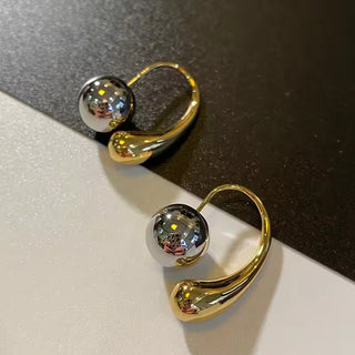 Water Drop Round Ball Metal Earrings For Women Copper Designer Styles Retro Luxury New Fashion Party Jewelry Girl's Gifts C1187