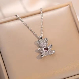 Trendy Square Stainless Steel Green Zirconia Pendant Necklaces For Women Girls Gold Color Metal Round Drop Jewelry Birthday
