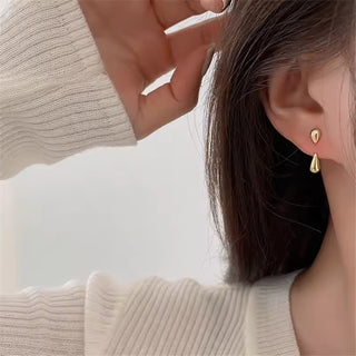 FTCY Water Drop Earrings For Women Irregular Geometry Claw Stud Earrings Luxury Korean Female Summer Jewelry