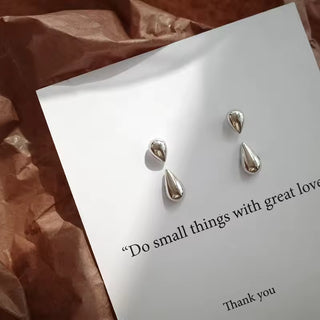 FTCY Water Drop Earrings For Women Irregular Geometry Claw Stud Earrings Luxury Korean Female Summer Jewelry