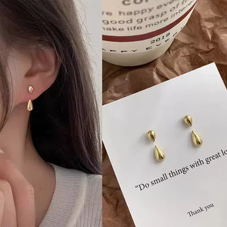 FTCY Water Drop Earrings For Women Irregular Geometry Claw Stud Earrings Luxury Korean Female Summer Jewelry