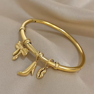 Greatera Gold Color Conch Shell Charm Stainless Steel Adjustable Bracelets Bangles for Women Ocean Animal Bracelet Beach Jewelry