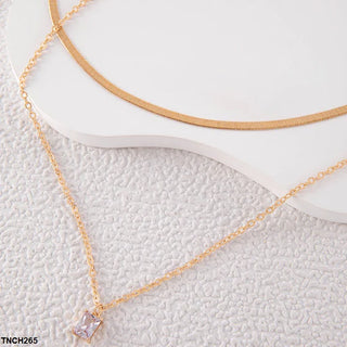 Vintage Rectangle Necklace – Golden Plated Necklace for Women