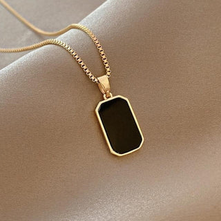Noir Luxe Rectangle Pendant